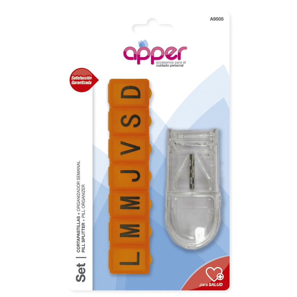 Set cortapastillas + organizador semanal A9505