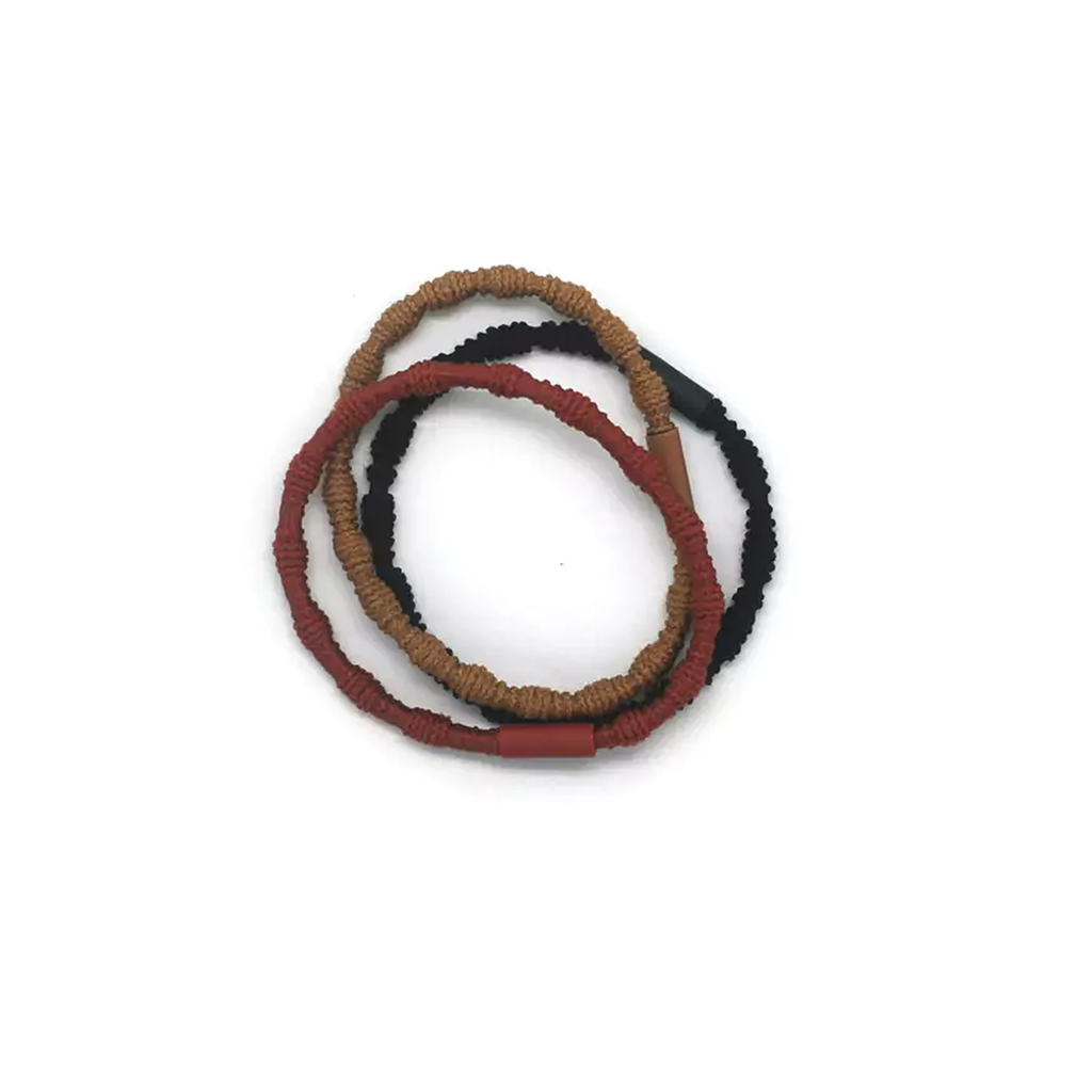 Elásticos para cabello diseño arrugado - colores surtidos (3) BA3764