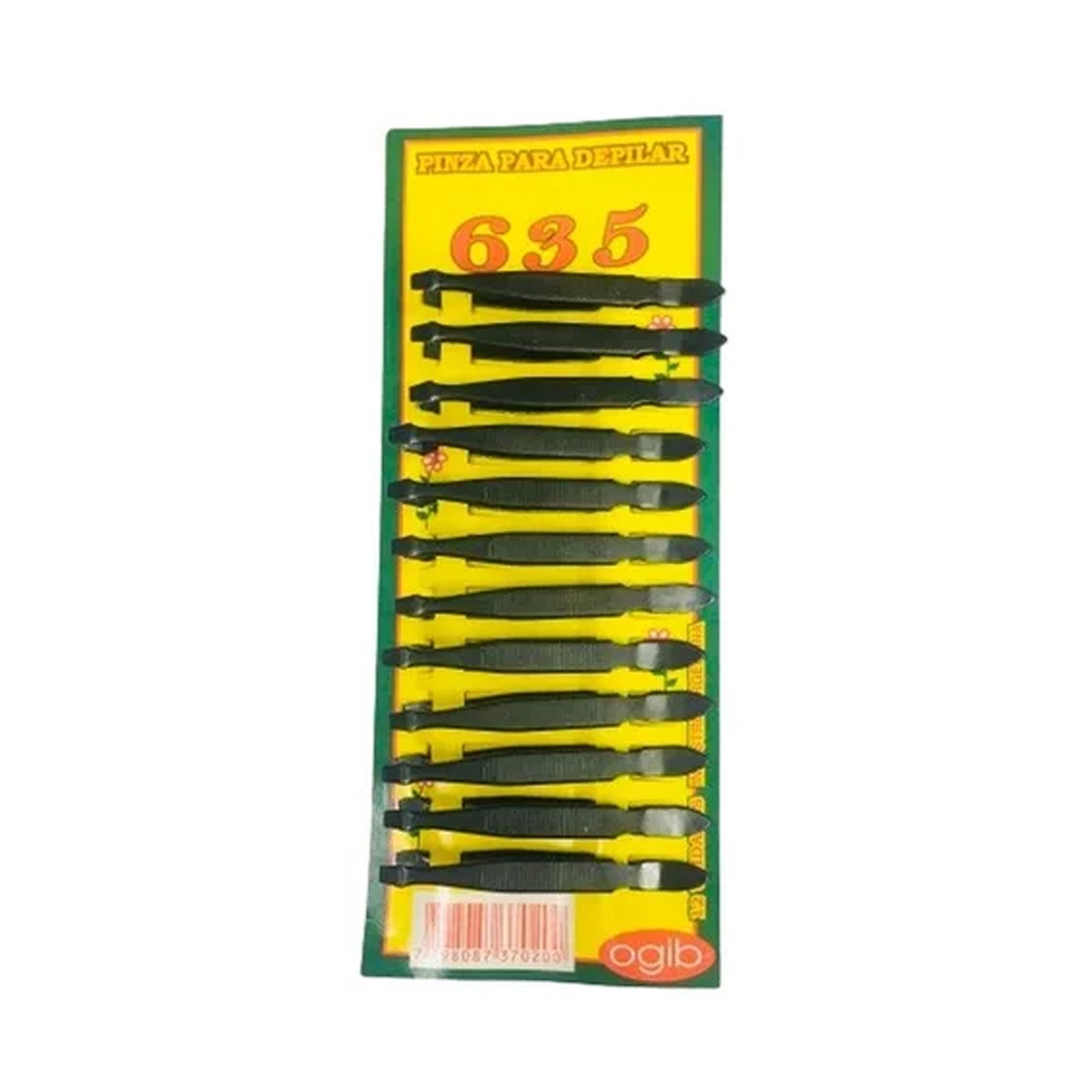 PINZA DEPILAR HUECA NEGRA X12 DW7