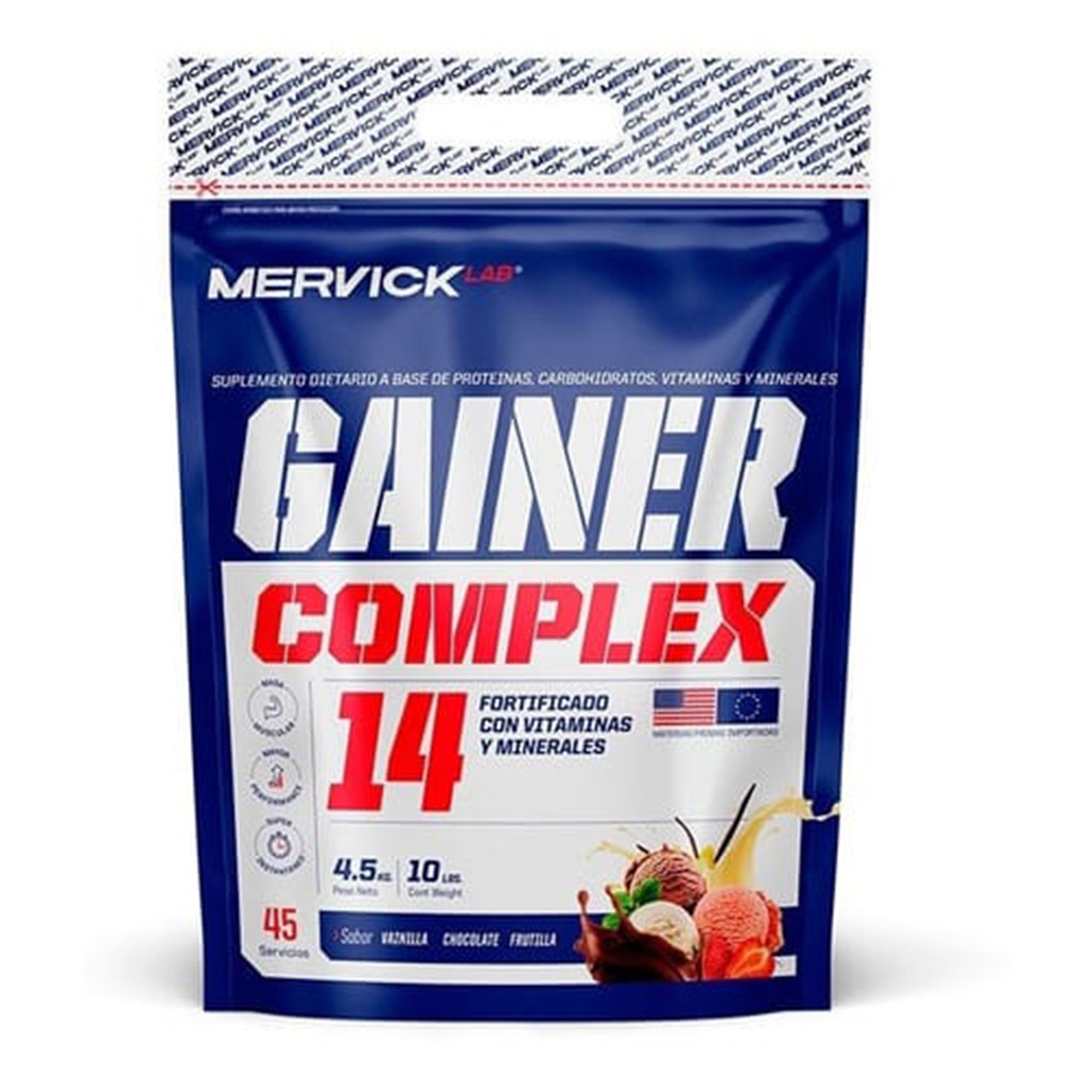 GAINER CHOCOLATE FORTIFICADO CON VITAMINAS Y MINERALES 4,5kg MER116