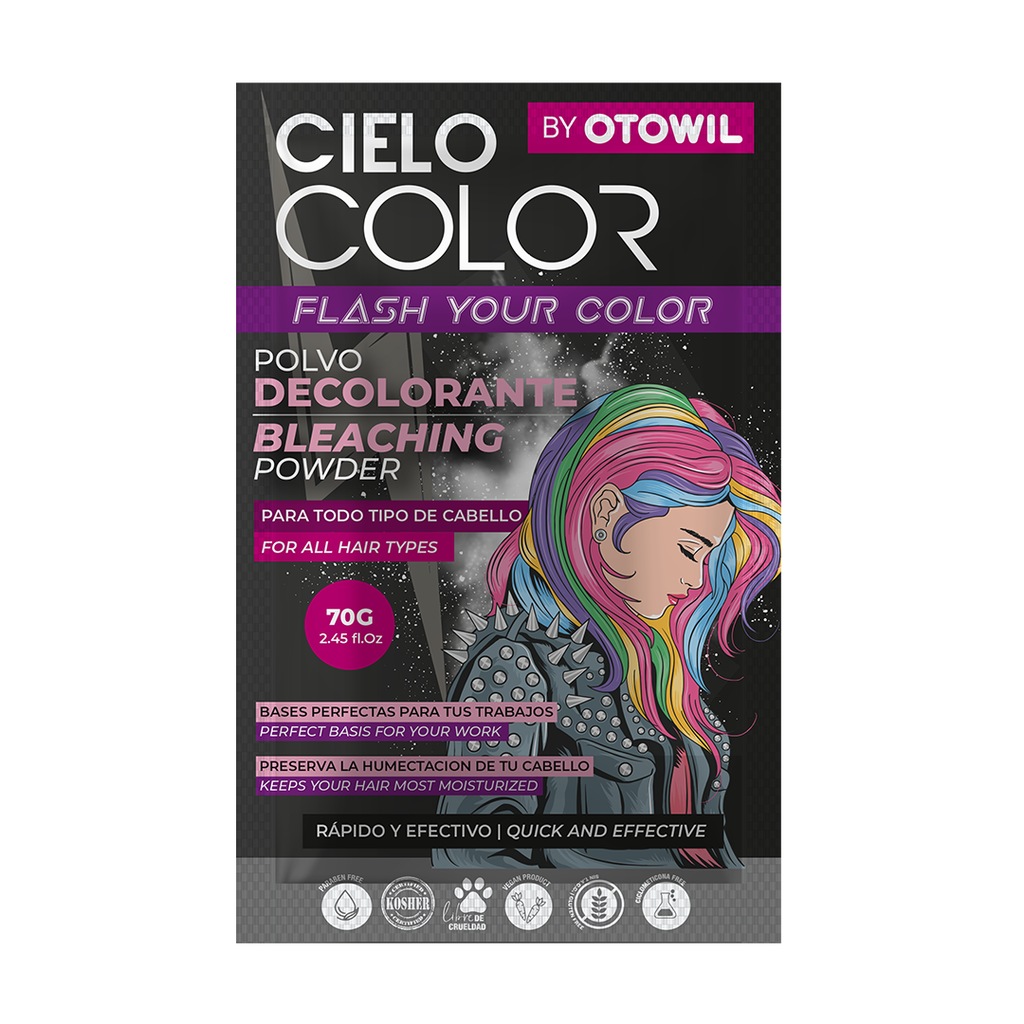 Polvo decolorante CIELO COLOR | Sobre x 70 grs. Caja x12u. OC166
