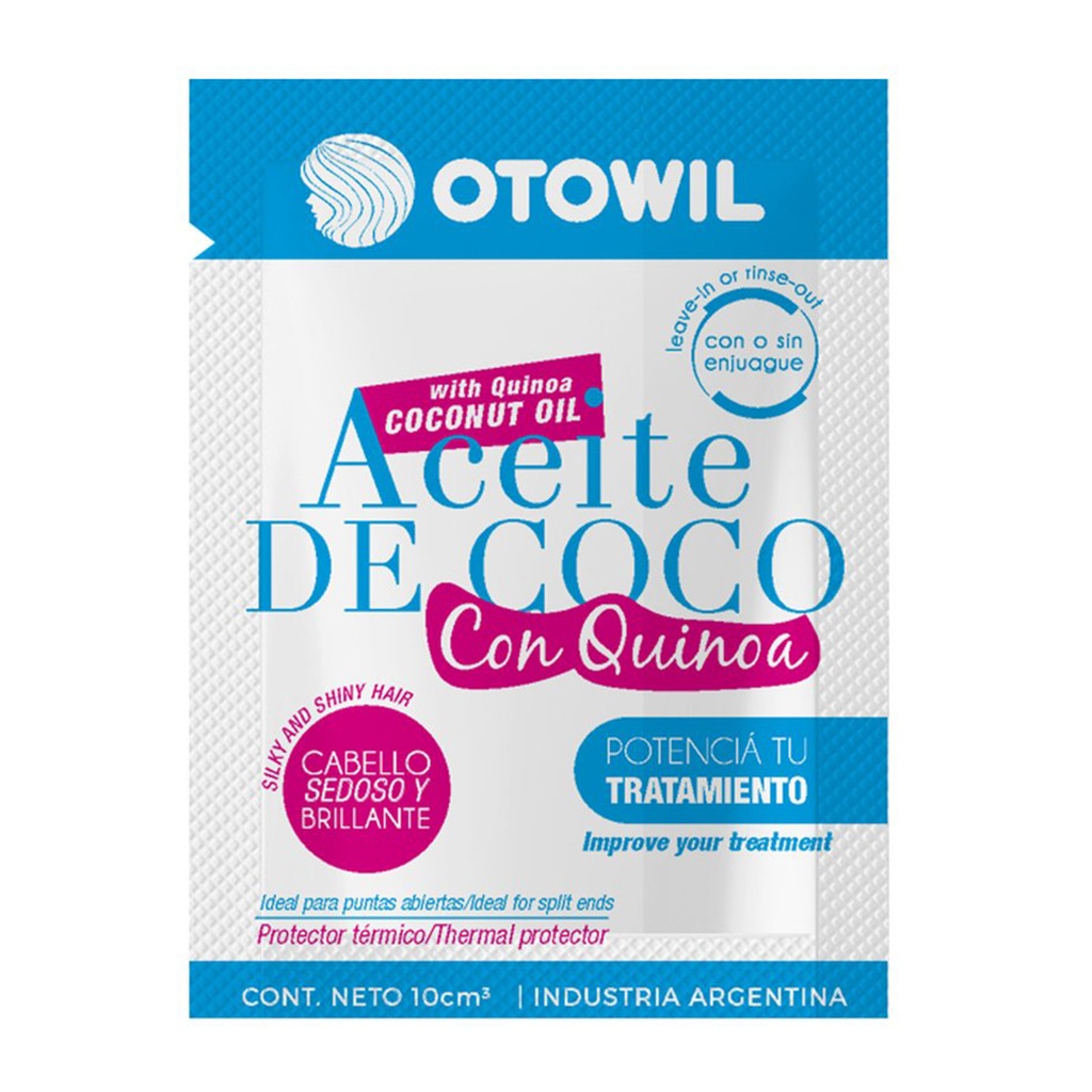 Aceite de Coco con Quinoa | Sobre x10cm³ | Caja x48u.  OC20