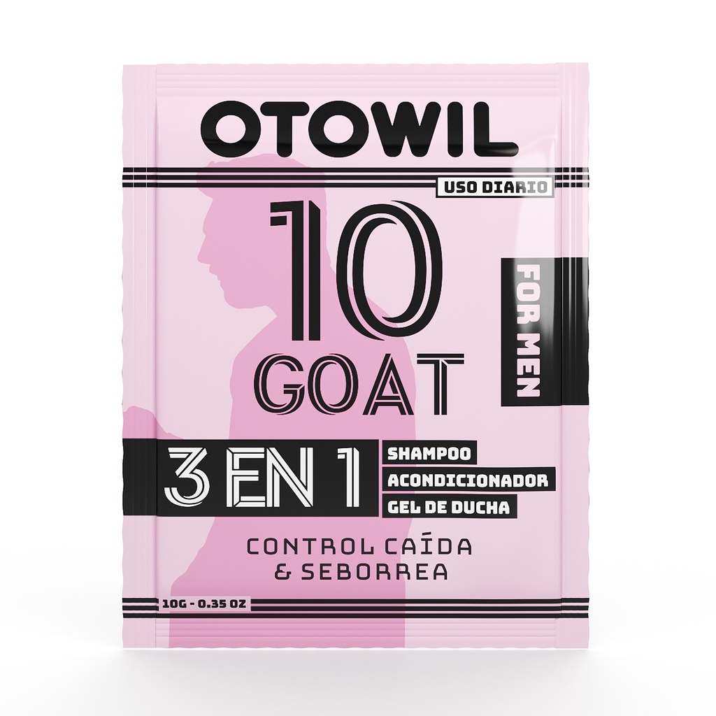 10 GOAT 3 en 1 (Shampoo + Acondicionador + Gel de Ducha) |Frasco 250g.  