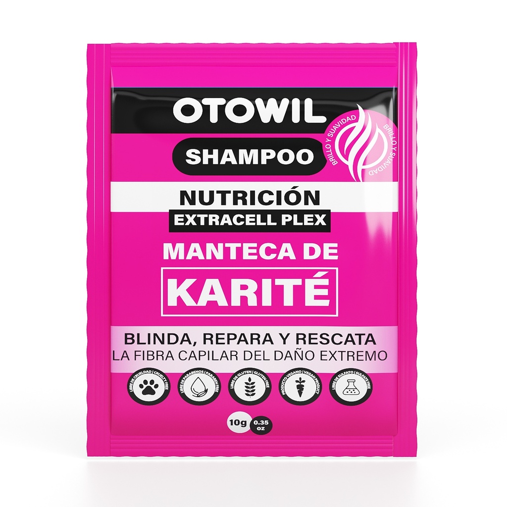 GENERICO Manteca de Karité Shampoo | Sobre x 10 grs. Caja x24u. OC235