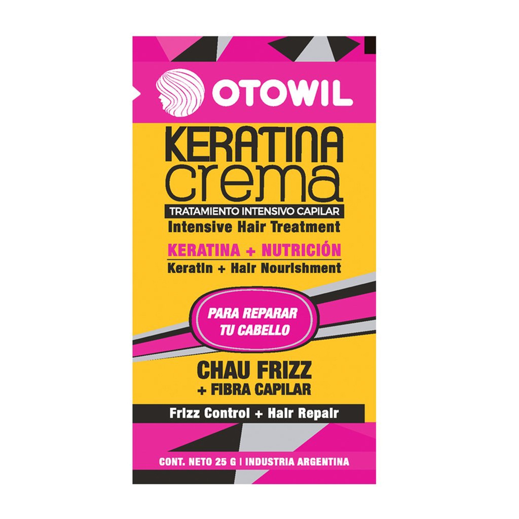 Keratina en Crema - Tratamiento Reparador | Sobre x25g | Caja x24u. OC57