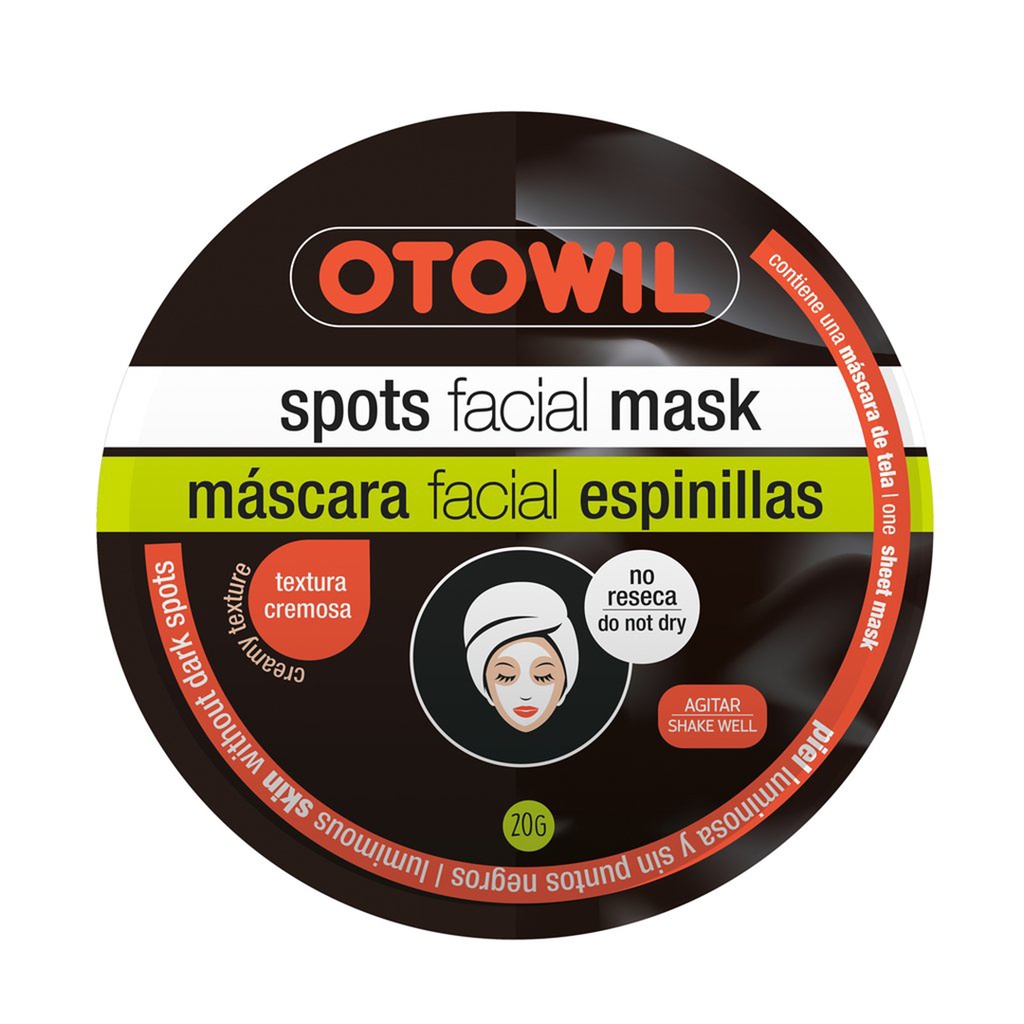 Máscara Facial Tela - Espinillas | Sachet x20g | Caja x 12u. OC85