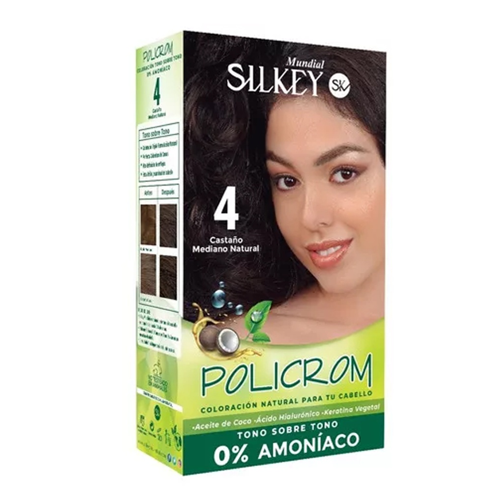 CASTAÑO MEDIANO NATURAL POLICROM SIN AMONIACO KIT SK41.4