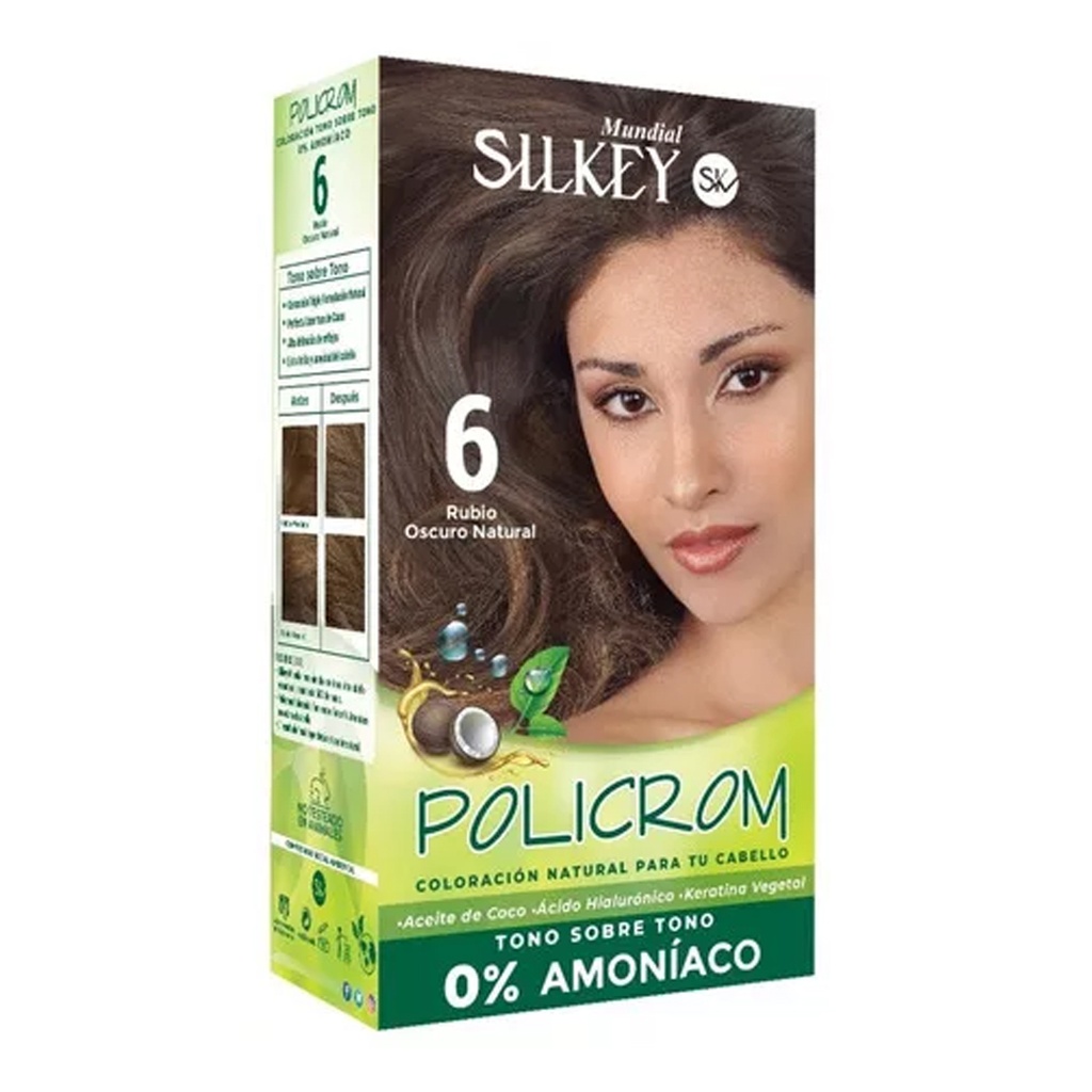 RUBIO OSCURO NATURAL POLICROM SIN AMONIACO KIT SK41.6