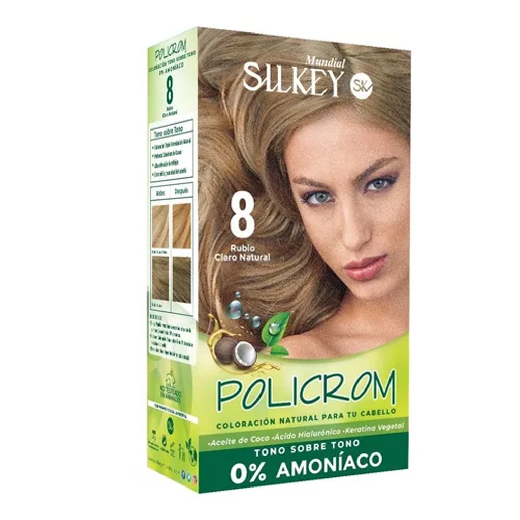 RUBIO CLARO NATURAL POLICROM SIN AMONIACO KIT SK41.8