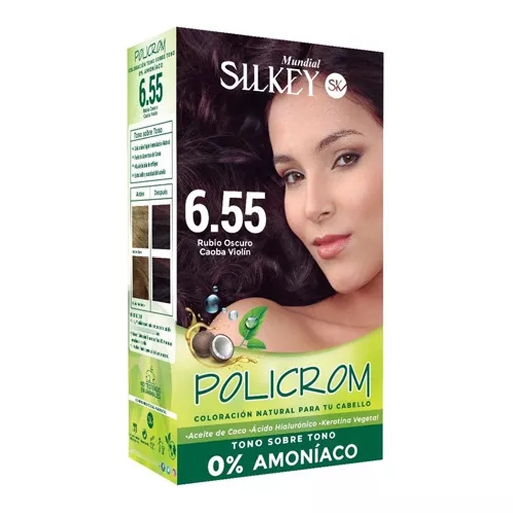 RUBIO OSCURO CAOBA VIOLIN POLICROM SIN AMONIACO KIT SK41.6.55