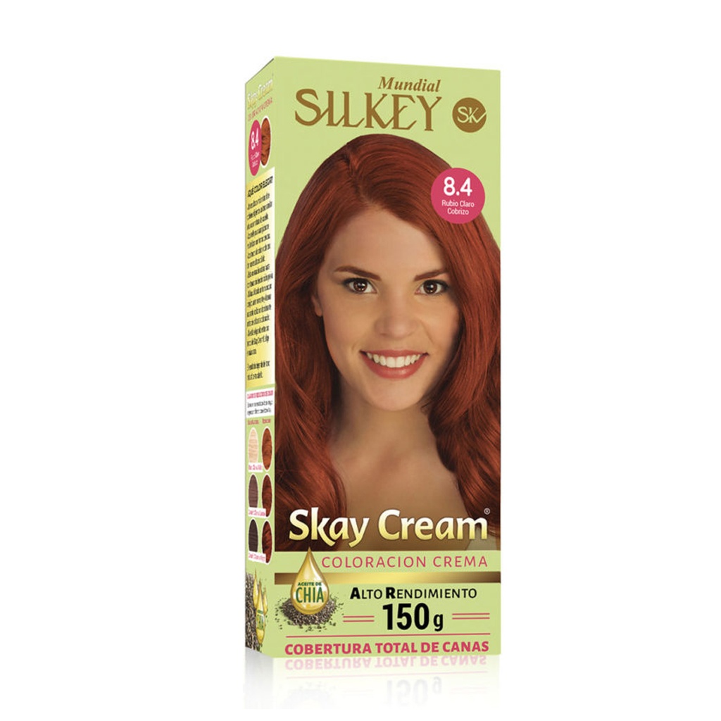 RUBIO CLARO COBRIZO SKAY CREAM ALTO RENDIMIENTO KIT SK55.8.4