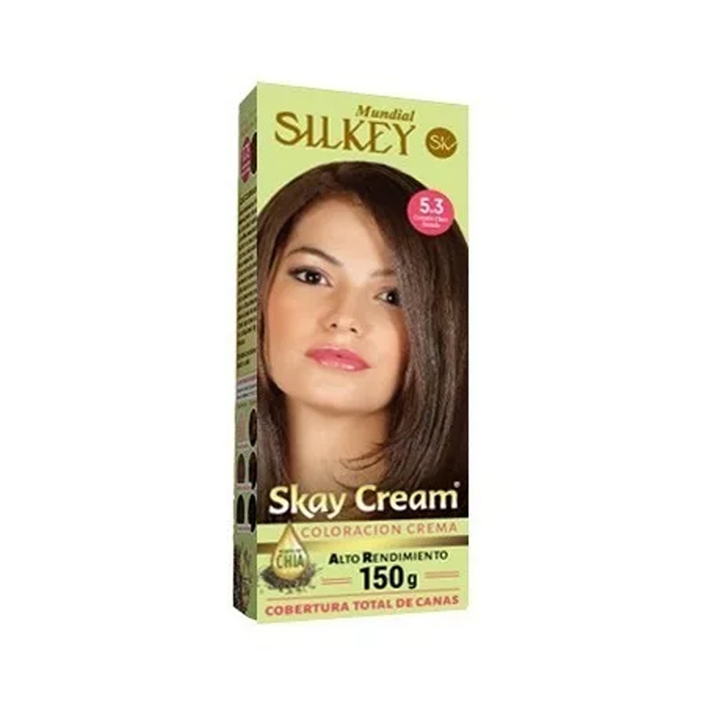 CASTAÑO CLARO DORADO SKAY CREAM ALTO RENDIMIENTO KIT SK55.5.3 