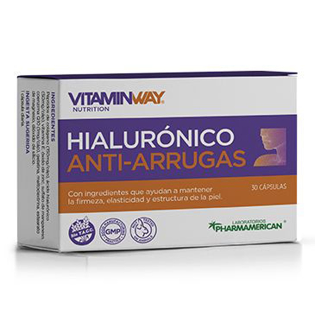 ACIDO HIALURÓNICO ANTI-ARRUGAS VITAMIN WAY - Estuche x 30 cápsulas ACIDO HIALURÓNICO ANTI-ARRUGAS VITAMIN WAY - Estuche x 30 cápsulas AQ91