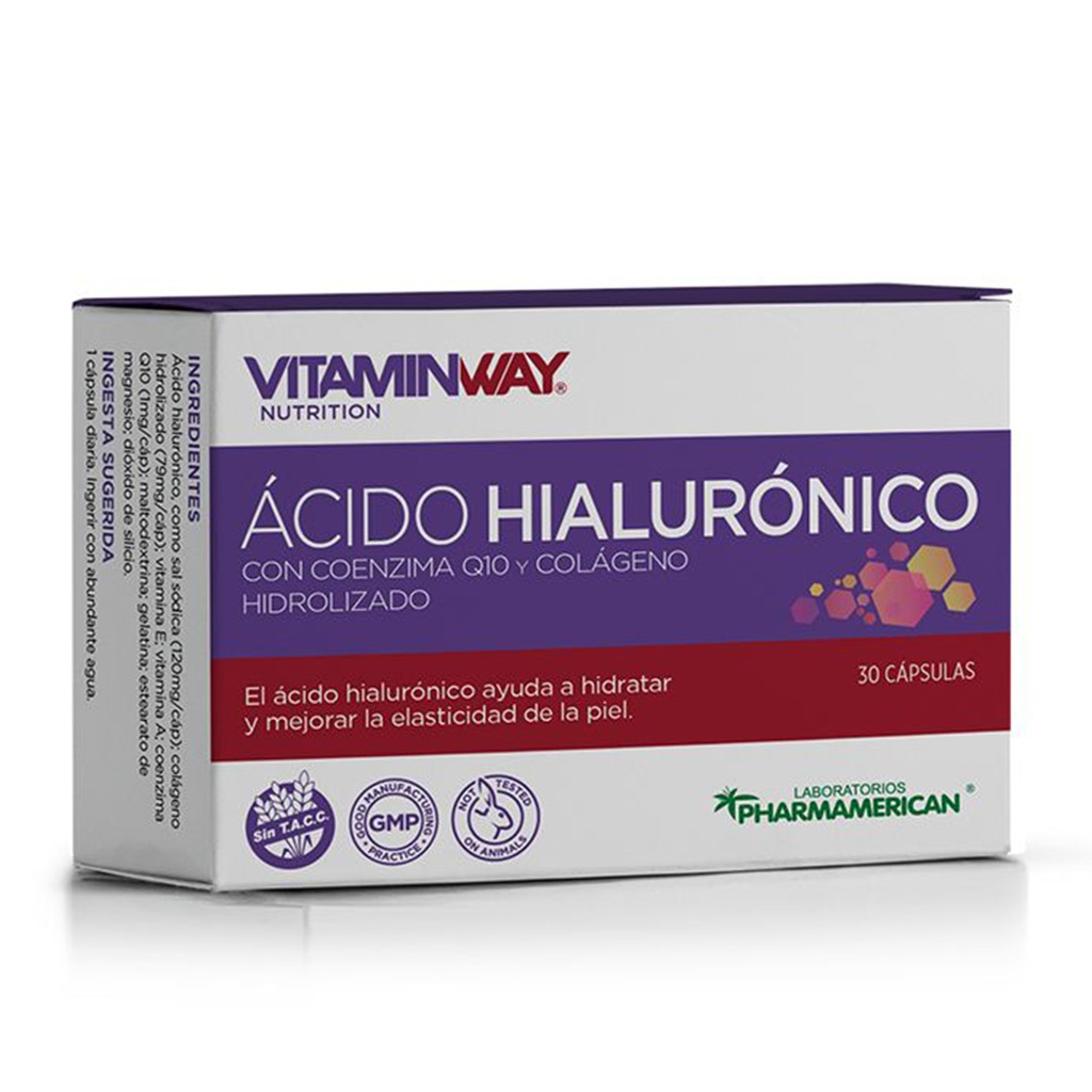 ÁCIDO HIALURÓNICO VITAMIN WAY - Estuche x 30 cápsulas ÁCIDO HIALURÓNICO VITAMIN WAY - Estuche x 30 cápsulas AQ19