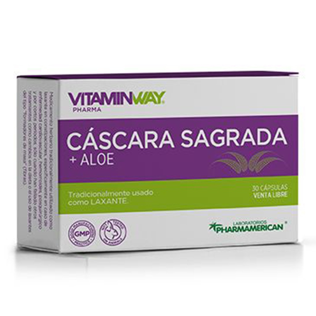 CÁSCARA SAGRADA + ALOE VITAMIN WAY - Estuche x 30 cápsulas CÁSCARA SAGRADA + ALOE VITAMIN WAY - Estuche x 30 cápsulas AQ39