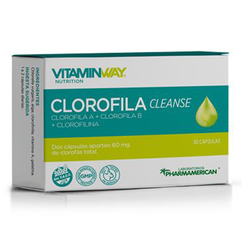 CLOROFILA CLEANSE VITAMIN WAY - Estuche x 30 cápsulas CLOROFILA CLEANSE VITAMIN WAY - Estuche x 30 cápsulas AQ47