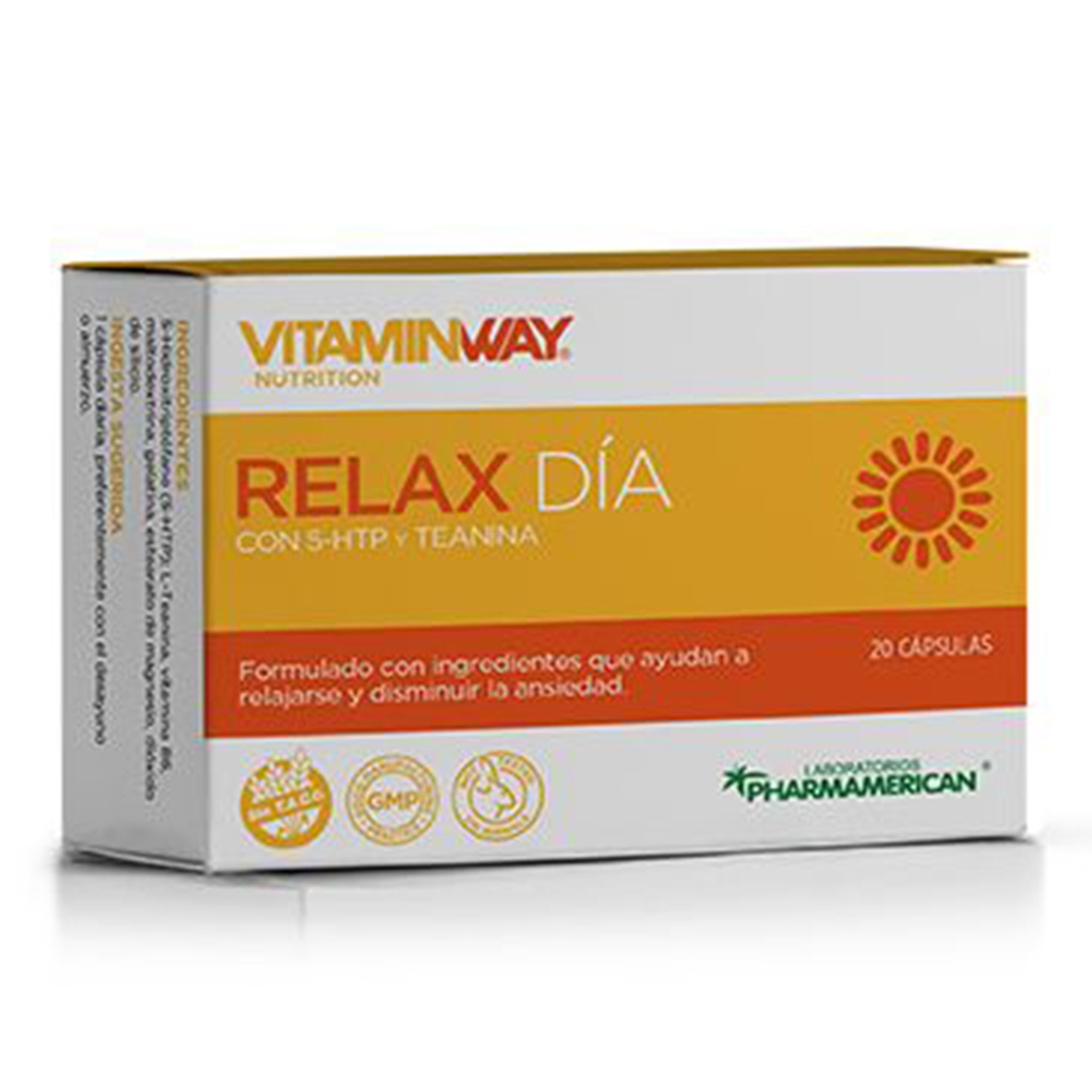 RELAX DÍA VITAMIN WAY - Estuche x 20 cápsulas RELAX DÍA VITAMIN WAY - Estuche x 20 cápsulas AQ117