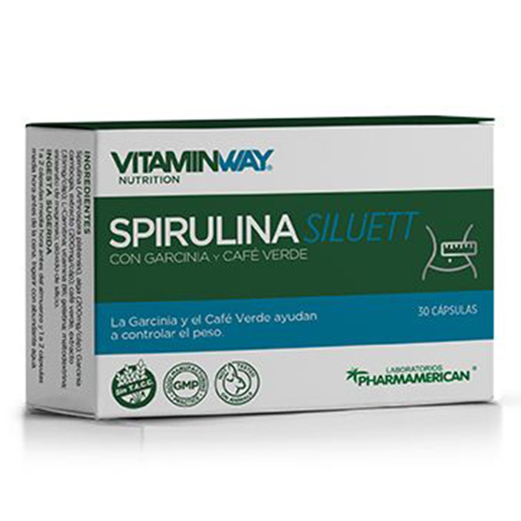 SPIRULINA SILUETT VITAMIN WAY - Estuche x 30 cápsulas SPIRULINA SILUETT VITAMIN WAY - Estuche x 30 cápsulas AQ127