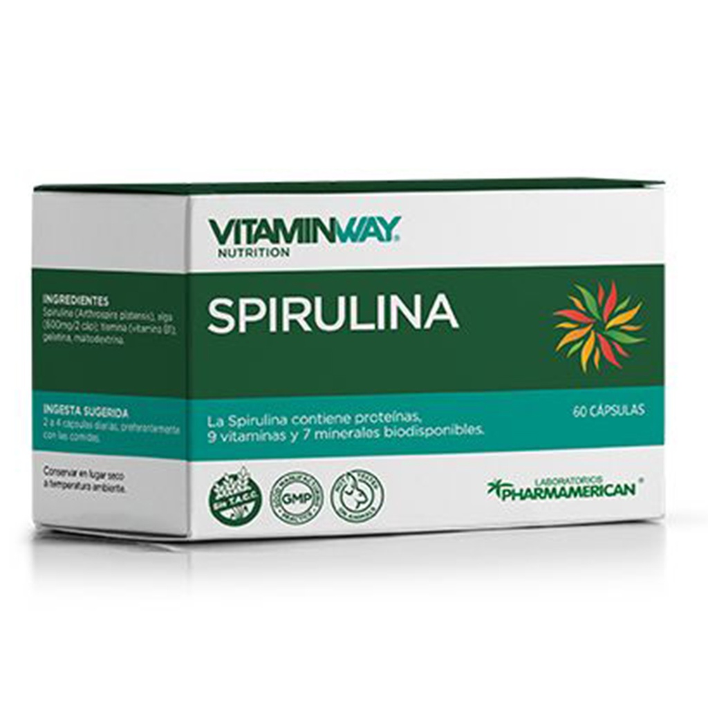 SPIRULINA VITAMIN WAY - Estuche x 60 cápsulas AQ124