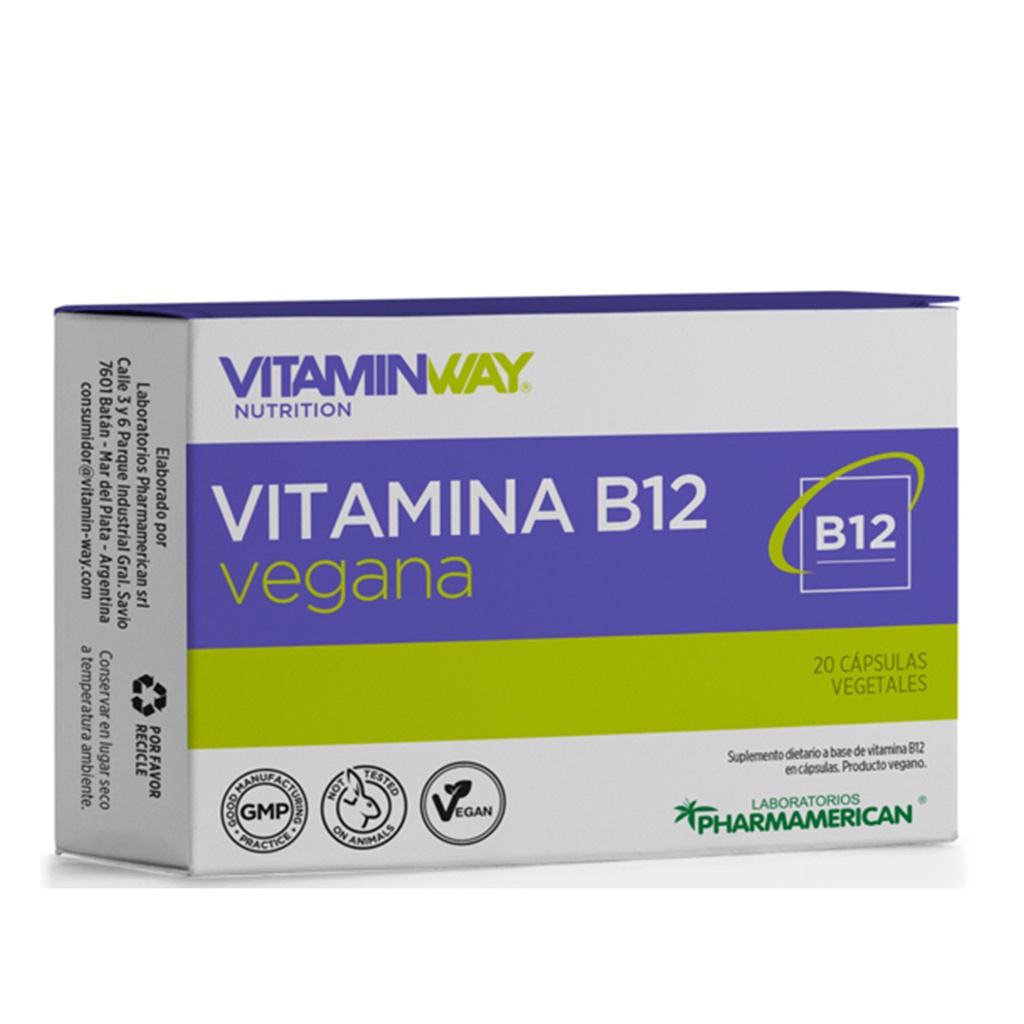 VITAMINA B12 VEGANA X 20 CAP. VITAMINA B12 VEGANA X 20 CAP. AQ164