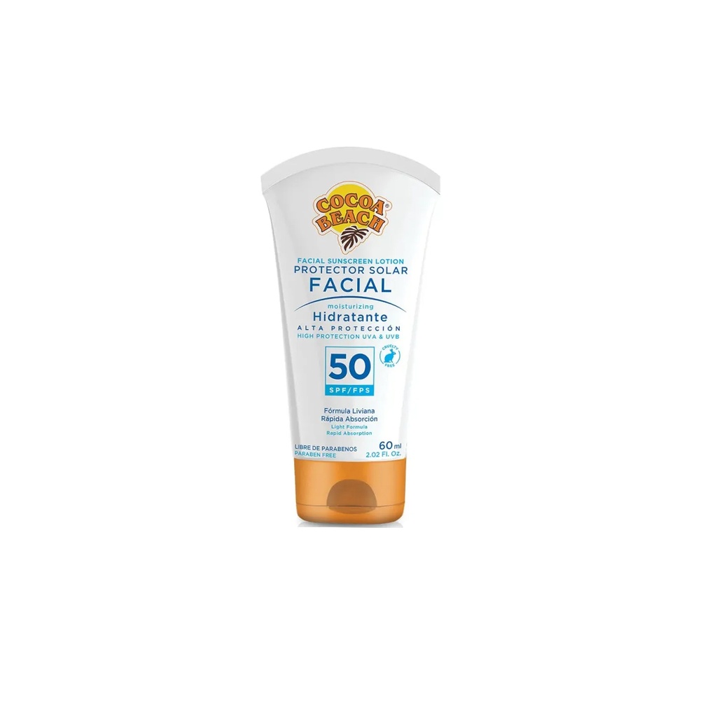 Protector Solar Facial FPS 50 Pomo 60ml Cocoa Beach AG363 4876003