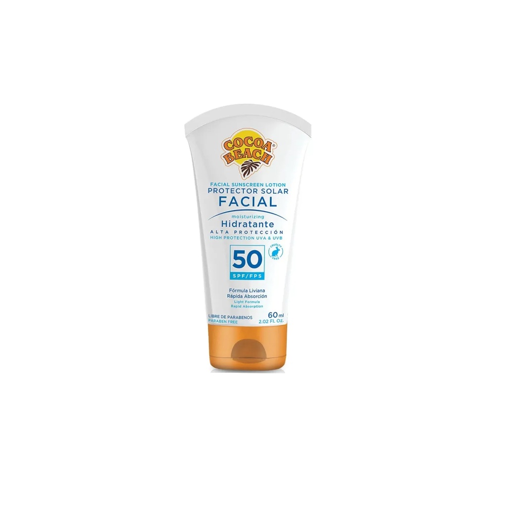 Protector Solar Facial FPS 50 Pomo 60ml Cocoa Beach AG363