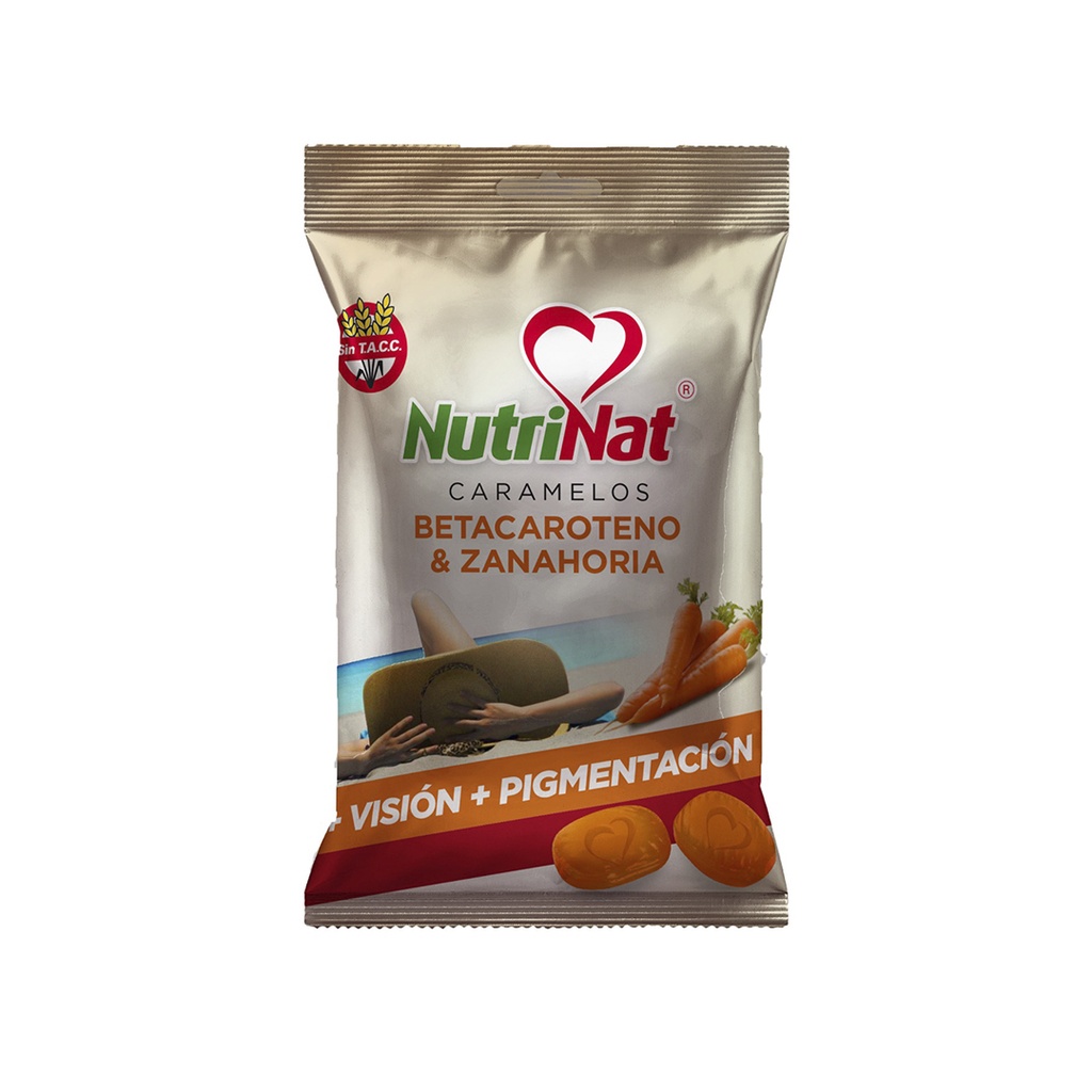 Caramelos Betacaroteno y extracto de zanahoria  Bolsa 25 paquetitos X 50 grs.