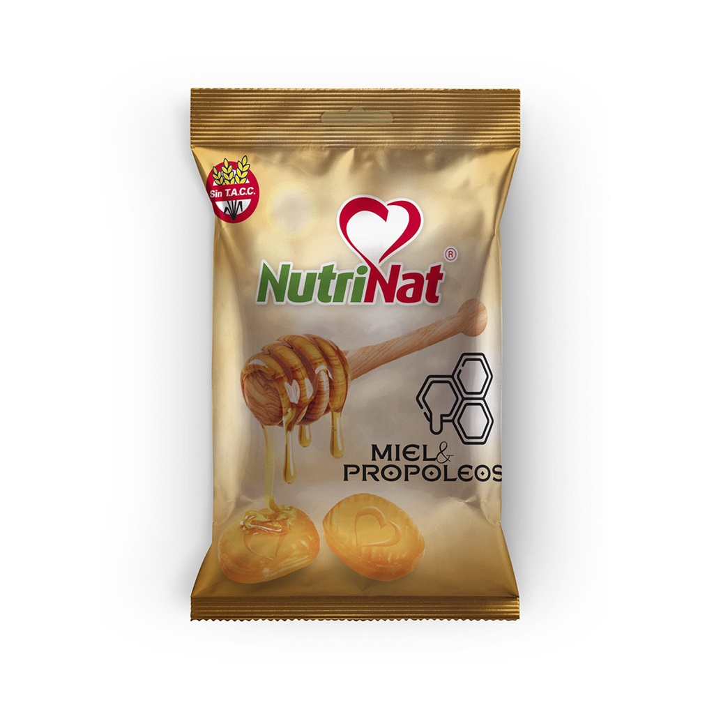 Caramelos Miel + propóleos   Bolsa 25 paquetitos X 50 grs.