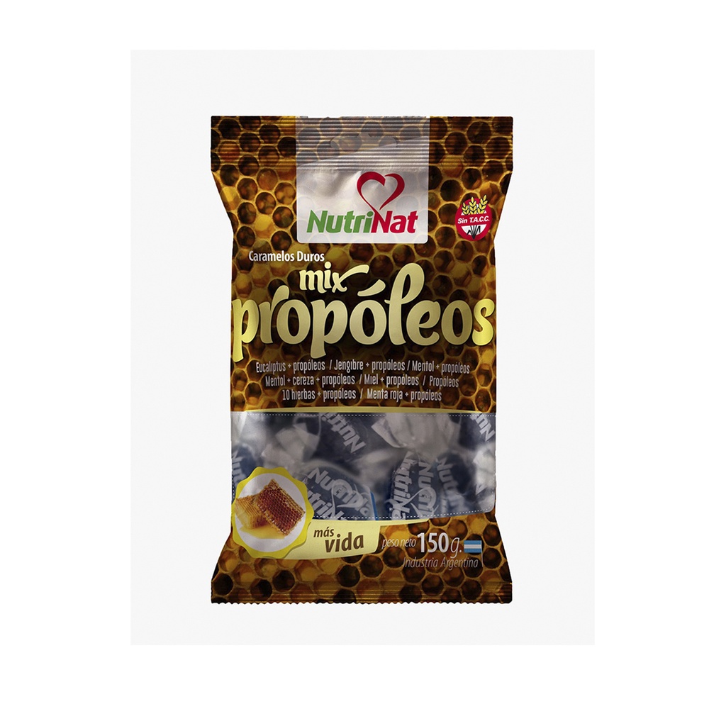 Caramelos Mix propòleos  Bolsa de 8 paquetitos  x 150 grs.