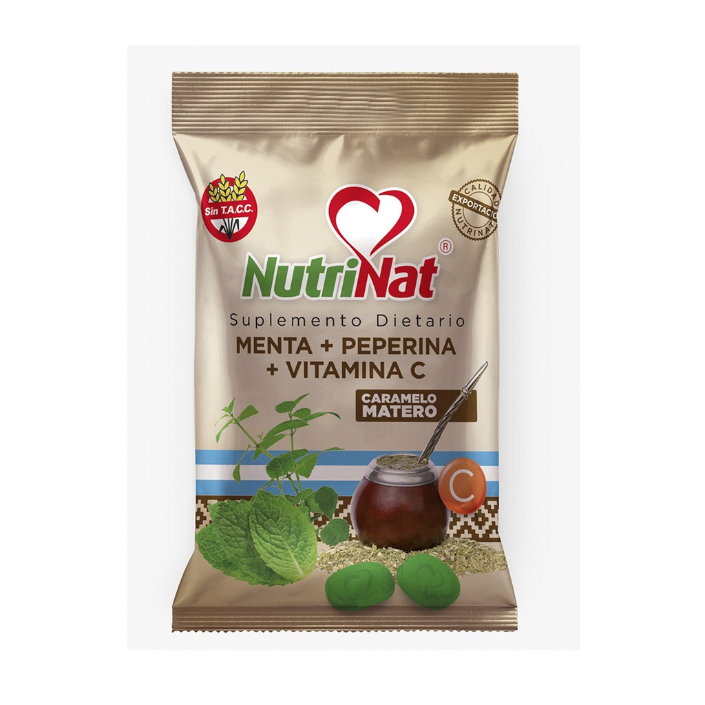 Caramelos Menta +Peperina + Vit C   Bolsa 25 paquetitos X 50 grs.