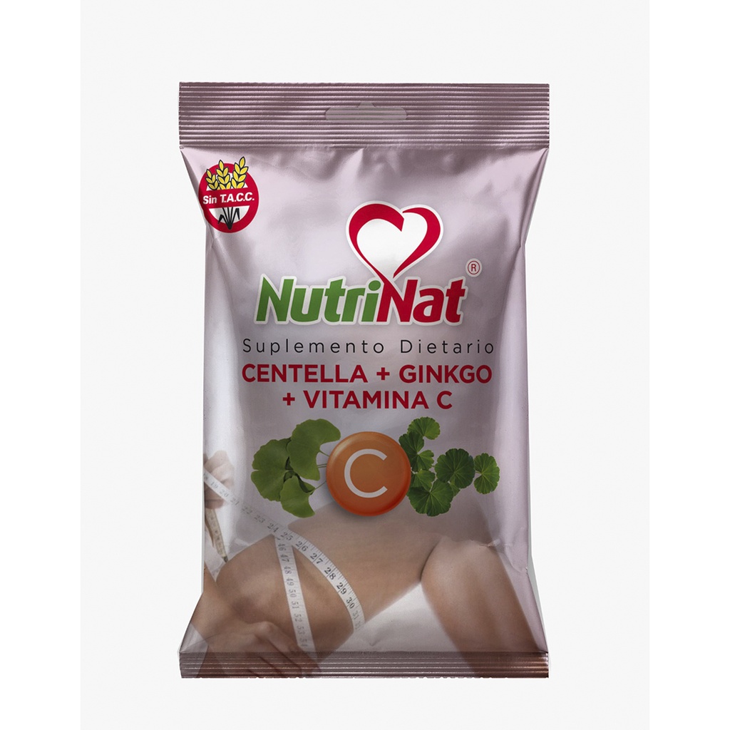 Caramelos Centella Asiàtica, Ginkgo Biloba y Vitamina C SIN TACC  Bolsa De 25 paquetitos x50 grs.