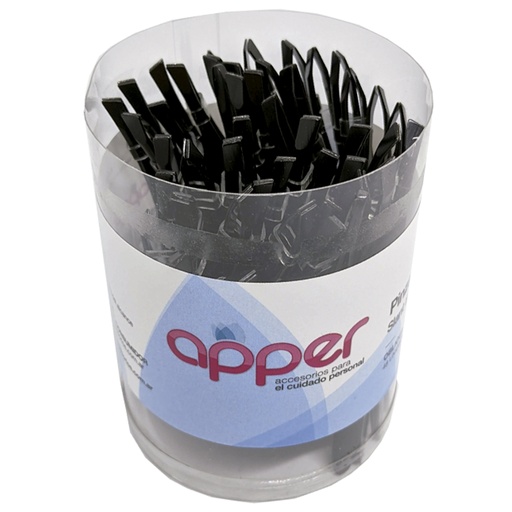 [A402] Pinza de depilar oblicua negra pote x 48 A402