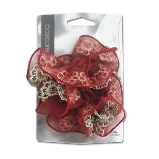 [BA3602] Scrunchy para el cabello tamaño grande color burgundy BA3602
