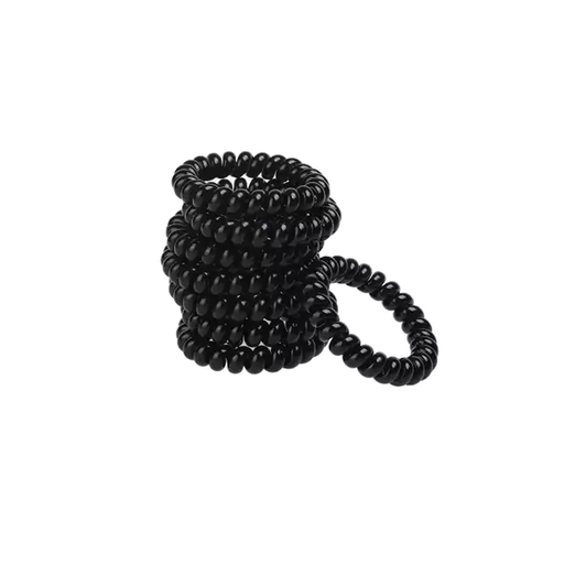 [BA3886] *NUEVO* Elásticos espiral negras (8 u) BA3886