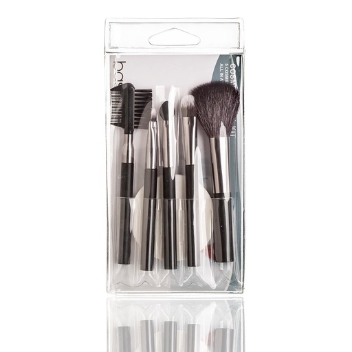 [BA1068] Set Cepillos Cosméticos - 5 Piezas 11,5 cm.  BA1068