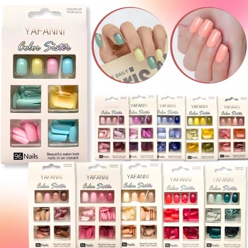 [DW1062] UÑAS POSTIZAS COLORES EN CAJA DW1062
