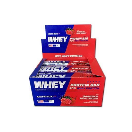 [MER142] WHEY PROTEIN BAR SABOR FRUTOS ROJOS  46 GRS sin TACC MER142