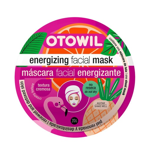 [OC84] Máscara Facial Tela - Energizante | Sachet x20g | Caja x 12u. OC84