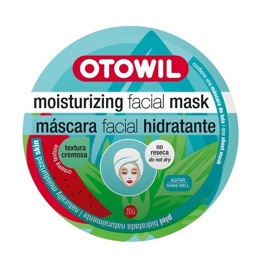 [OC86] Máscara Facial Tela - Hidratante | Sachet x20g | Caja x 12u. OC86