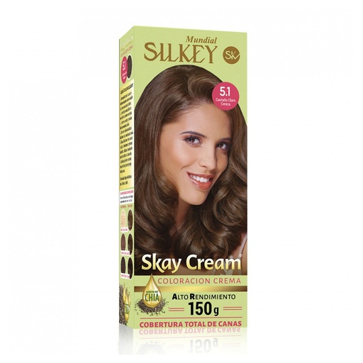 [SK55.5.1] CASTAÑO CLARO CENIZA SKAY CREAM ALTO RENDIMIENTO KIT SK55.5.1