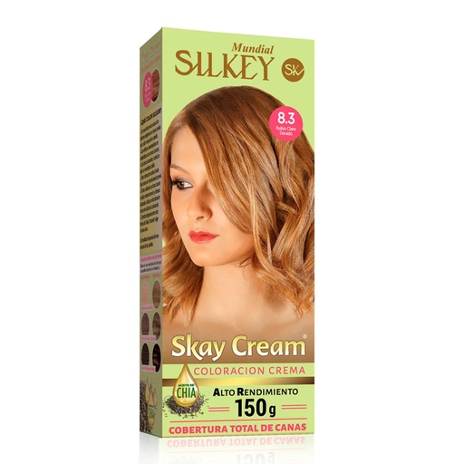 [SK55.8.3] RUBIO CLARO DORADO SKAY CREAM ALTO RENDIMIENTO KIT SK55.8.3