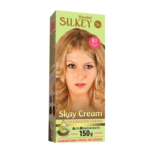 [SK55.8.1] RUBIO CLARO CENIZA SKAY CREAM ALTO RENDIMIENTO KIT SK55.8.1