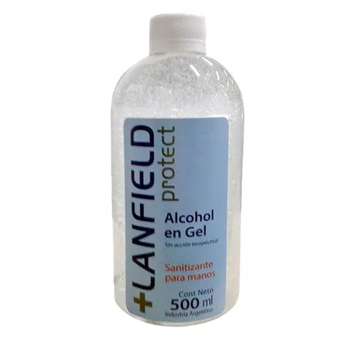 [VID702] Alcohol en gel Lanfield x 500 ml.  (Repuesto con Tapa) VID702