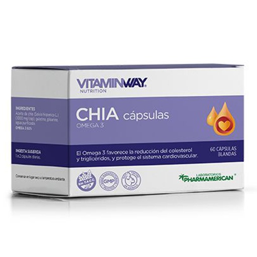 [AQ43] CHÍA CÁPSULAS VITAMIN WAY - Estuche x 60 cápsulas AQ43