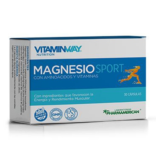 [AQ102] MAGNESIO SPORT VITAMIN WAY - Estuche x 30 cápsulas AQ102