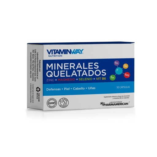 [AQ194] MINERALES QUELATADOS VW EST. X 30 cápsulas MINERALES QUELATADOS VW EST. X 30 cápsulas