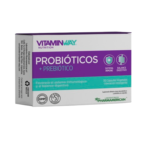 [AQ155] PROBIOTICOS + PREBIOTICOS 10 K x 30 Cápsulas AQ155