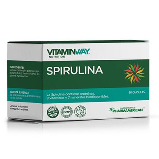 [AQ124] SPIRULINA VITAMIN WAY - Estuche x 60 cápsulas SPIRULINA VITAMIN WAY - Estuche x 60 cápsulasAQ124