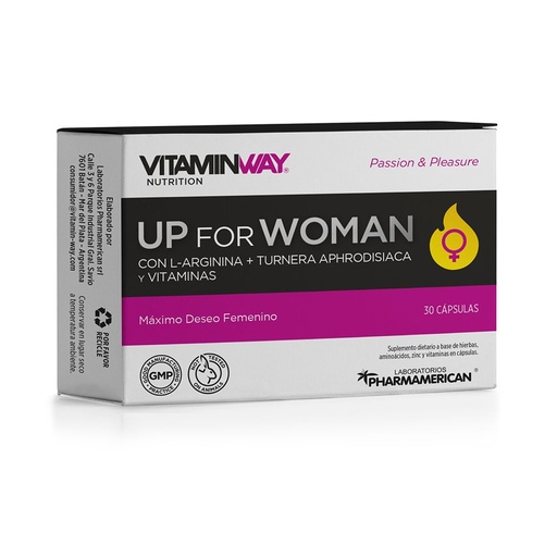 [AQ183] UP FOR WOMAN VITAMIN WAY - Estuche x 30 cápsulas UP FOR WOMAN VITAMIN WAY - Estuche x 30 cápsulas AQ183