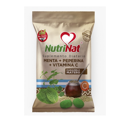 [NU1829] Caramelos Menta + Peperina + Vit C   Bolsa de 8 paquetitos  x 150 grs.